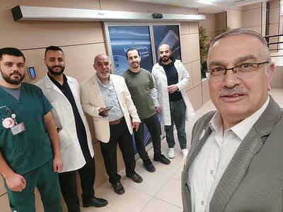 رئيس الجمعية والأمين العام في ضيافة مستشفى الهلال الأحمر 